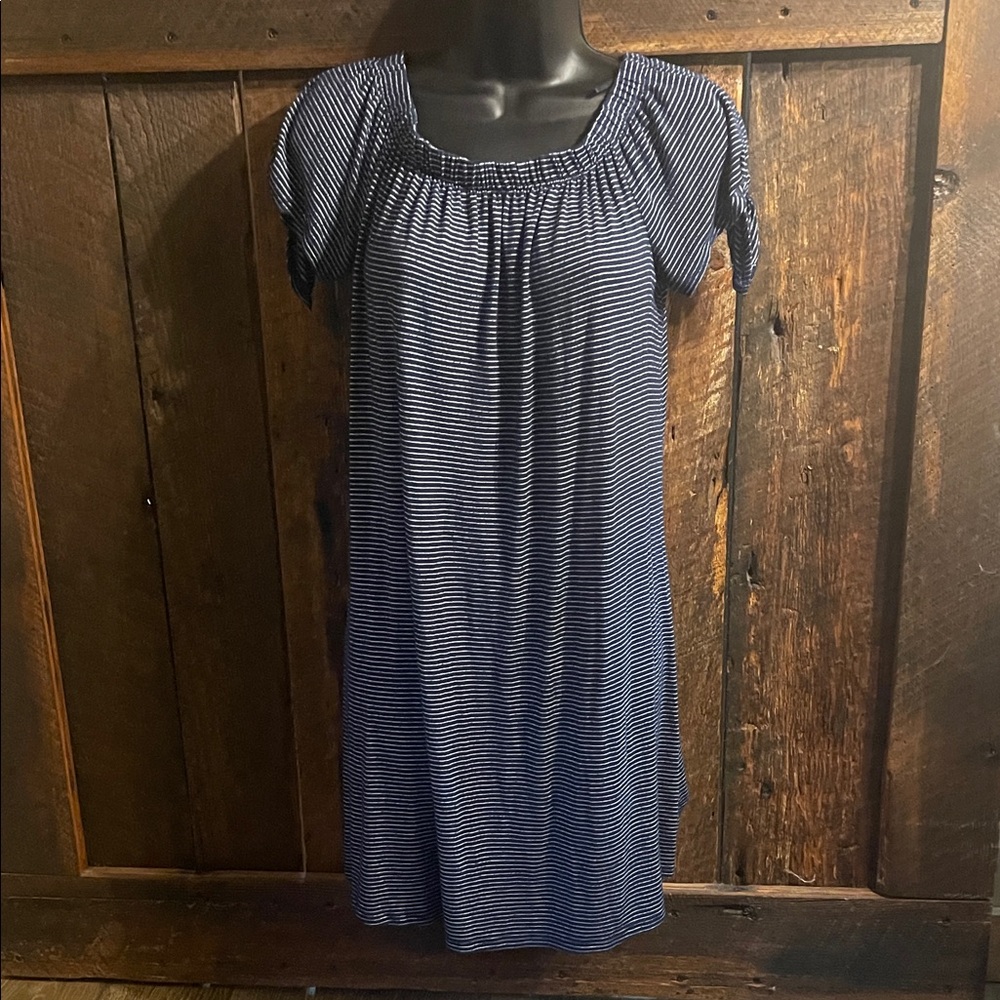 Soprano Navy and White Striped Top